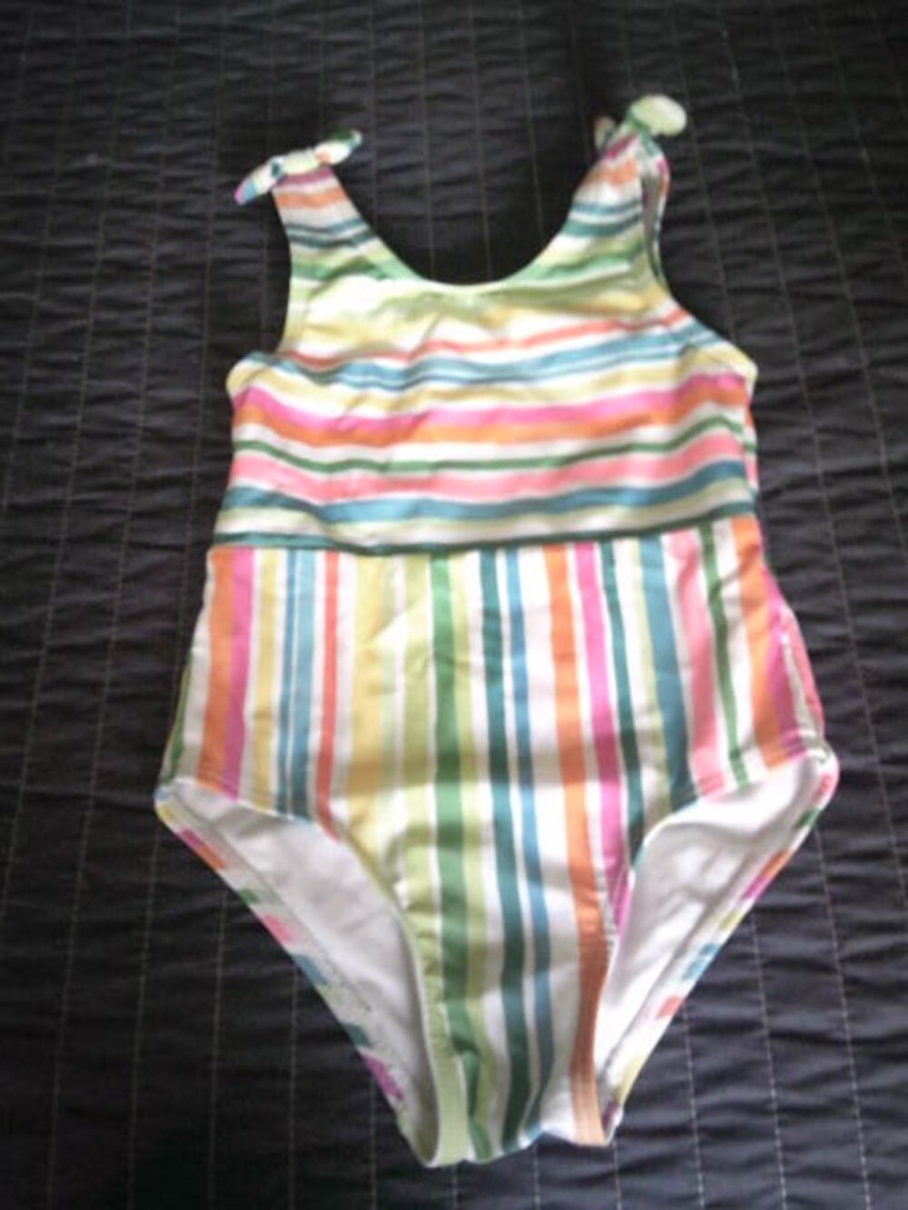 CUTE TODDLER GIRLS SIZE 2T ONE PIECE GEORGE STRIPED SWIMWEAR SWIMSUIT LINED SPF